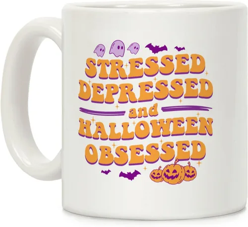 Vista 14 de LookHUMAN Tazas de Halloween Taza de café de Halloween - Tazas de café para decoración ideales para amantes y entusiastas de la decoración - Taza