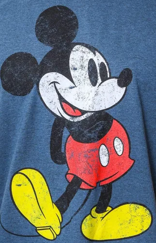 Vista 7 de Disney Mickey Mouse - Camiseta clásica envejecida vintage de pie