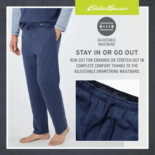 Vista 5 de Eddie Bauer Conjunto de pijama para hombre cómodo conjunto de camisa raglán y pantalones