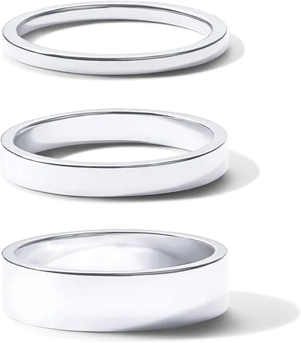 Vista 3 de PAVOI 18K Gold Plated 3 Rings Set Gold Stacking Rings for Women Stacking Ring Set
