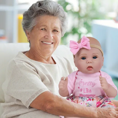 Vista 7 de Milidool Muñecas bebé realistas renacidas para niñas - Muñeca de recién nacida realista de 18 pulgadas, lindo regalo para niños de 3 años