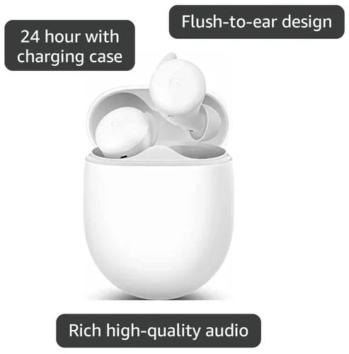 Vista 3 de Google Pixel Buds Serie A - Auriculares Inalámbricos - Auriculares con Bluetooth - Compatibles con Android - Claramente Blanco
