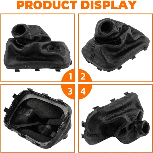 Vista 3 de GoaMotors Perilla de Palanca de Cambios de Coche con Funda de Cuero A/T Compatible con Kia Forte 2010-2013 Forte5 2012-2013 Forte Koup 2010-2013