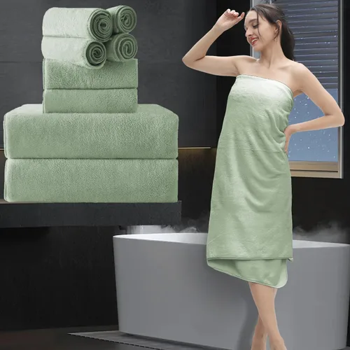 Vista 11 de Toalla de baño extra grande de 4 piezas (35 x 70 pulgadas), toalla de baño ultra suave de gran tamaño, juego de toallas de baño para baño, hotel