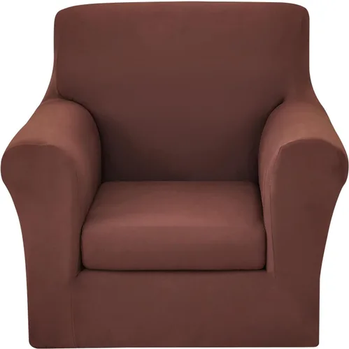 Vista 18 de JQinHome Funda elástica de 4 piezas para sofá, funda para sofá, funda para loveseat con 2 fundas de cojín separadas, protector de muebles lavable