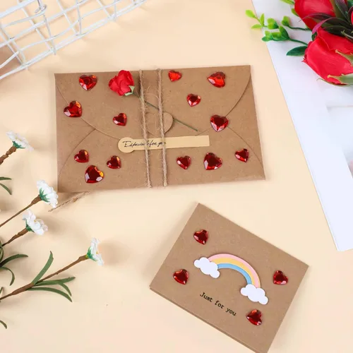 Vista 8 de MYDBUYSOME Calcomanías de corazón, 1190 unidades de gemas autoadhesivas rosas para el cabello, diamantes de imitación para la cara de las uñas