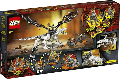 Vista 5 de LEGO NINJAGO - Juego de dragón de brujo de calavera 71721 NINJAGO con figuras de juguete de guerrero (1,016 piezas)
