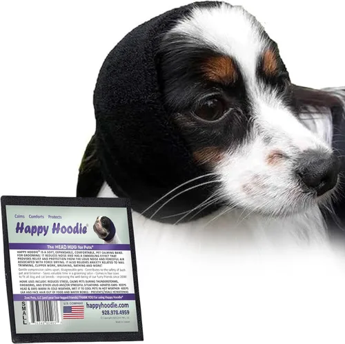 Vista 18 de Happy Hoodie La banda calmante original para perros y gatos - Marca americana - Alivio de la ansiedad/Protección contra el ruido-Aseo-Truenos-Fuegos