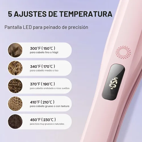 Vista 5 de Wavytalk Steam Sesh - Plancha de pelo y cepillo de vapor Steamline Pro