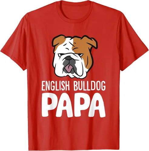 Vista 91 de Camiseta divertida de Bulldog Inglés para papá dueño de perro, Negro