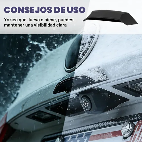 Vista 7 de Protector de lluvia para cámara de respaldo de automóvil, cámara de respaldo más ancha y larga para proteger la lluvia del automóvil, para bloquear