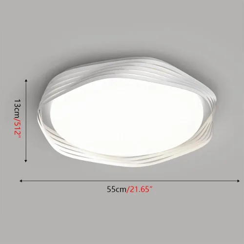 Vista 3 de Genérico Araña moderna, Modern Romantic Ceiling Light Fixture Dimmable Flush Mounted Lamp for Living Room Bedroom Kitchen White Acrylic LED