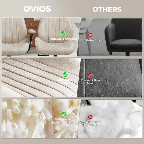 Vista 8 de ovios Silla ergonómica de oficina con respaldo alto, silla de computadora