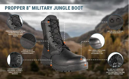 Vista 5 de Propper Botas de combate tácticas militares Jungle de 8" para hombre