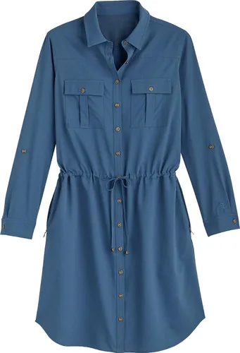 Vista 2 de Coolibar UPF 50 - Vestido camisero de viaje para mujer protección solar