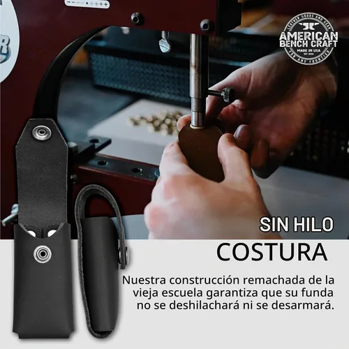 Vista 7 de Funda multiherramienta de cuero compatible con Leatherman Wave and Wave Plus, soporte de herramientas de cuero de grano completo ultra duradero