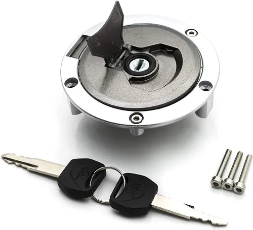 Vista 10 de FXCNC Tapa de tanque de combustible para motocicleta, con 3 agujeros, compatible con YZF R1 98-99 YZF R6 98-04 YZF 600 750 XJR1200 XJR400 TDM850