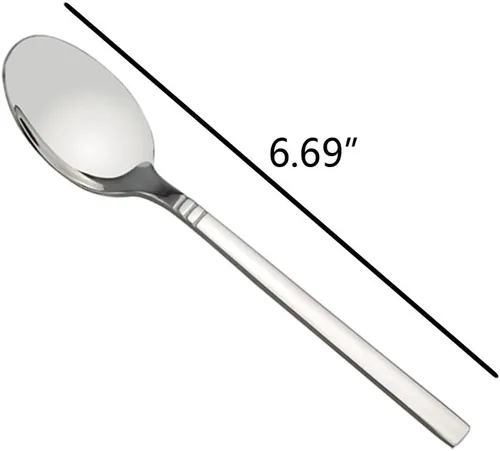Vista 7 de Cucharas de postre de acero inoxidable de 12 piezas