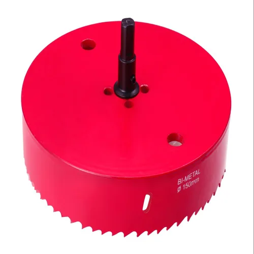 Vista 3 de Sierra de agujero de 4 pulgadas con eje – Estándar de acero resistente – 4 pulgadas para aserrar agujeros en madera normal, madera contrachapada