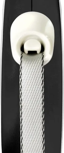 Vista 4 de Flexi New Comfort Tape - Correa retráctil para perros de hasta 26.5 lbs/26 libras, color gris y negro, extra pequeña, 9.8 ft