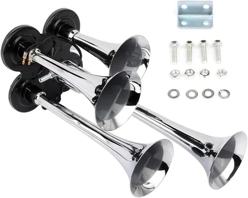 Vista 9 de STAYTOP Bocina de tren eléctrica 150dB 4 trompeta tren eléctrico Camión Bocina de aire del coche Bocina de aire 12V para camiones, motocicleta