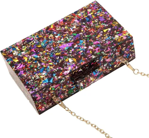 Vista 3 de LETODE Bolsos de mano de acrílico, bolso de plexiglás para mujer