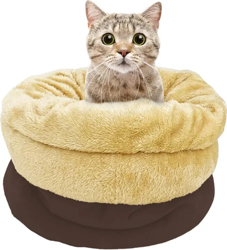 Vista 6 de Cama para gatos 4 en 1 con autocalentamiento para dormir, cueva