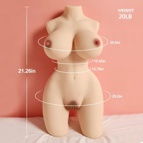 Vista 7 de Masturbador masculino de 19 libras, muñeca sexual de tamaño real para hombres con pecho grande, coño falso, culo apretado, torso sexual femenino