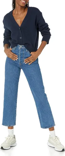 Vista 4 de Tienda Essentials Cárdigan corto con cuello en V para mujer