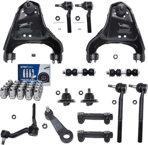 Vista 75 de Detroit Axle - Kit de suspensión frontal de 15 piezas para Jeep Grand Cherokee 99-04 1999 2000 2001 2002 2003 2004, brazos de control superior e
