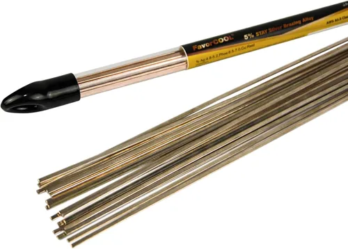 Vista 4 de Paquete económico de 1 libra BLUEFIRE JAgP-5 5% plata Phos cobre soldadura aleaciones industria BCuP-3 0.050 x 1/8 x 19.25 pulgadas equivalente a
