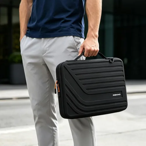 Vista 5 de NIDOO Funda de transporte para laptop de 13.3 pulgadas, bolsa de computadora de 14 pulgadas, funda protectora rígida a prueba de golpes, funda