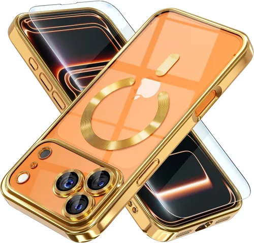 Vista 77 de Misea Funda magnética para iPhone 14 compatible con MagSafe [nunca amarillenta] [protección contra caídas de grado militar] protector completo