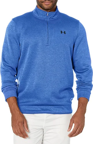 Vista 22 de Under Armour Suéter Storm SweaterFleece para hombre con cuarto de cremallera (001) negro/blanco/negro