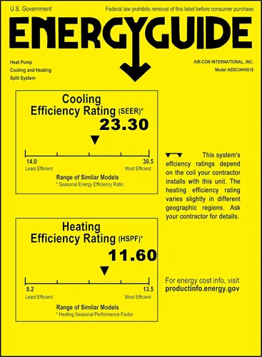 Vista 7 de Sistema de bomba calor para aire acondicionado Mini Split, DC Inverter sin tuberías, de 208 a 230 voltios, con cable de 16 pies.