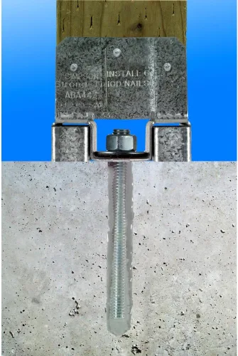 Vista 4 de Simpson Strong Tie Z-Max, base de poste ajustable, 4 por 4, ABA44Z