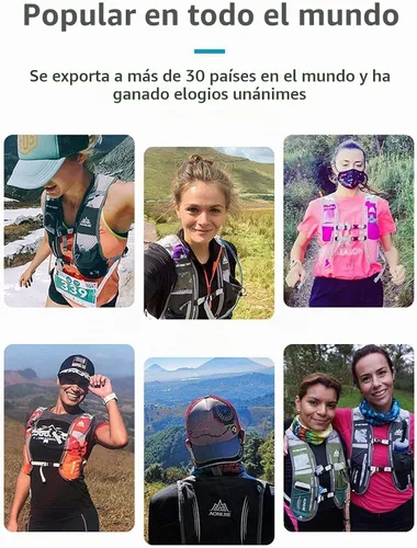Vista 9 de AONIJIE Hydration Vest Pack Backpack 5L 5.5L Marathoner Running Vest Race Hydration for Women and Men Trail Run Hiking Jogging