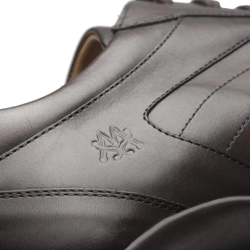 Vista 4 de Mezlan R600 - Tenis de moda de lujo para hombre hechos de piel de becerro en una suela de goma contorneada hechos a mano en España ancho mediano