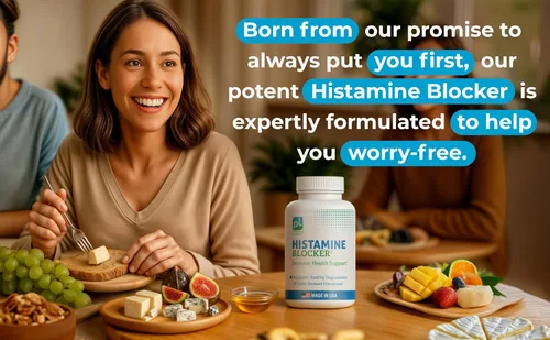 Vista 5 de DAO Supplements Bloqueador de Histamina – Fórmula Avanzada de Enzima DAO y Vitamina C para Digestión de Histamina y Soporte de Intolerancia