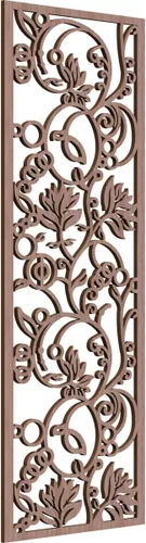 Vista 30 de Caspian Paneles de pared de madera con calado decorativo perforado, 9 3/8 pulgadas de ancho x 24 3/8 pulgadas de alto x 1/4 de alto, cereza