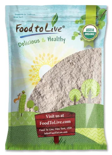 Vista 10 de Food to Live Harina orgánica de trigo sarraceno de grano entero, 2 libras, sin OMG, Kosher, sin blanquear, sin bromar, sin enriquecer, molida