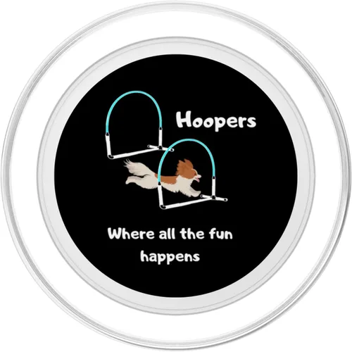 Vista 2 de Dog Agility - Dog Hoopers - all the fun happens - papillon PopSockets MagSafe PopGrip for iPhone