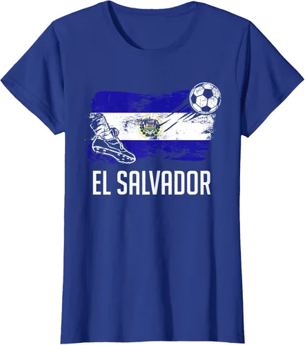 Vista 78 de Camiseta salvadoreña con bandera de fútbol salvadoreño