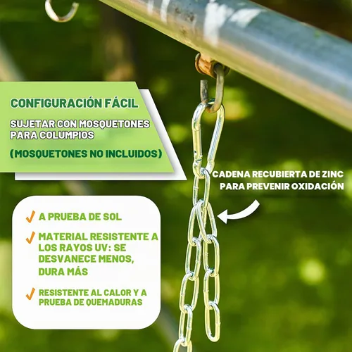 Vista 5 de Columpio de lujo con respaldo alto para niños pequeños con protección de pellizco, color verde Revestimiento patentado de cadena y conector
