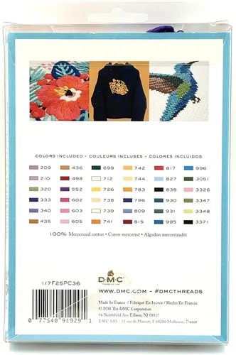 Vista 2 de DMC, 117F25-pc36, hilos para bordado de variedad de colores, paquete de 36 madejas de 8,7 yardas cada una