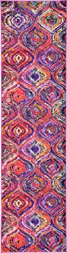 Vista 10 de Unique Loom - Colección Estrella, alfombra moderna de área con diseño colorido, abstracto, geométrico y degradado