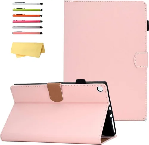 Vista 26 de Funda para Kindle Fire HD 8 de 8ª/7ª/6ª generación (2016/2017/2018) con soporte, soporte para lápices, bolsillos