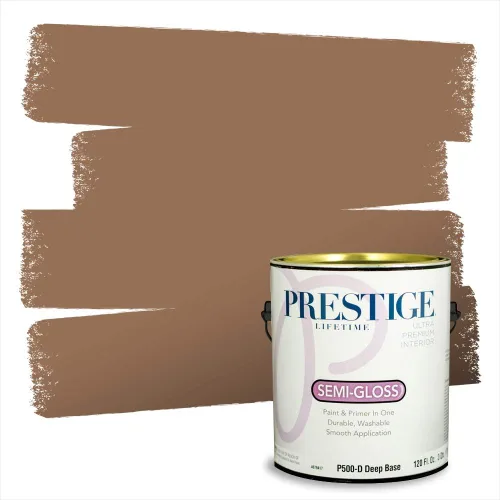 Vista 64 de Pintura 2 en 1, para primera mano y para exterior, de Prestige Paints, E100-N-1120BM