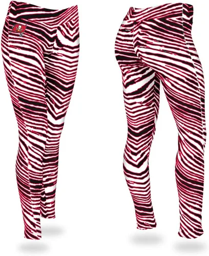 Vista 16 de Zubaz - Leggings con estampado de cebra para mujer con licencia oficial de la NFL, color del
