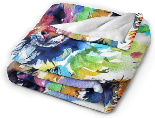 Vista 2 de Manta de cabra, regalos para niñas y niños, bonita manta colorida para sofá, manta de franela con animales, regalos de cumpleaños, 40 x 50 pulgadas